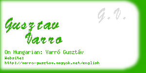 gusztav varro business card